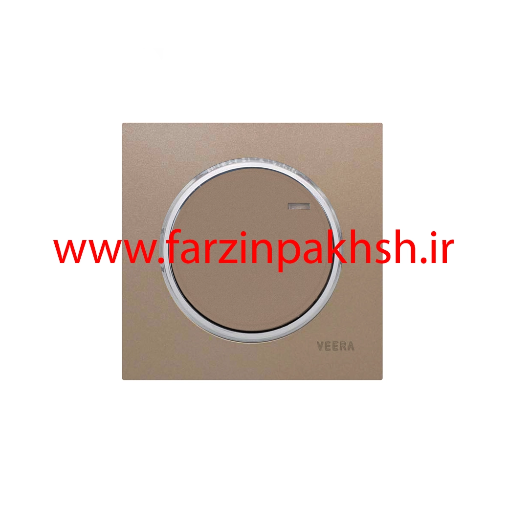 کلید و پریز توکار ویرا مدل آلفا جنس مات اسپرت زه استیل رنگ بژ