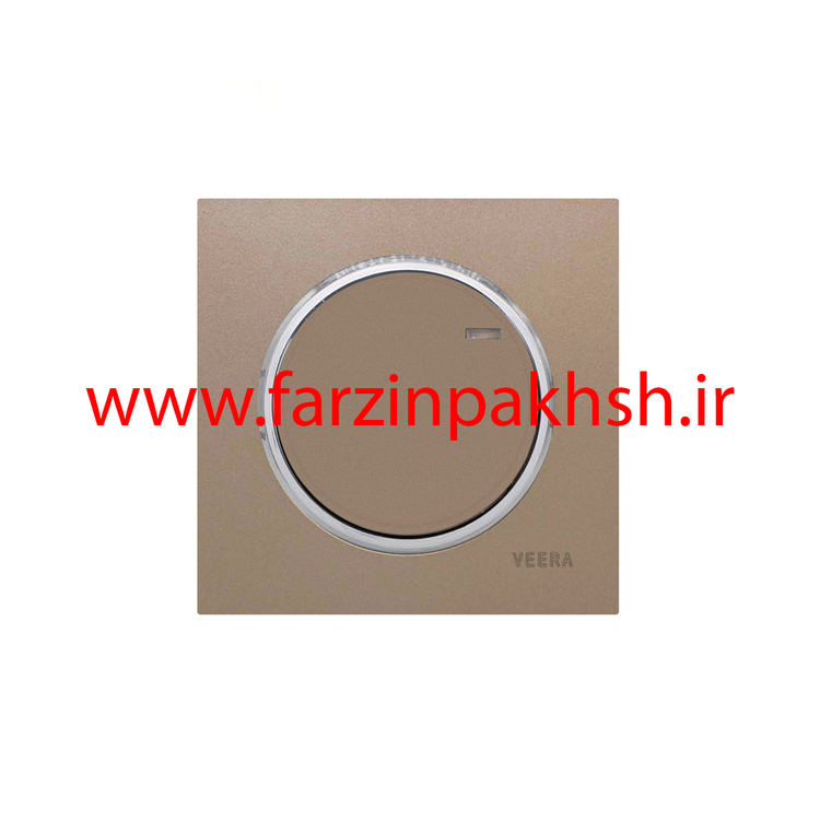 کلید و پریز توکار ویرا مدل آلفا جنس مات اسپرت زه استیل رنگ بژ