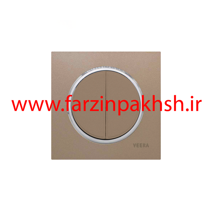 کلید و پریز توکار ویرا مدل آلفا جنس مات اسپرت زه استیل رنگ بژ