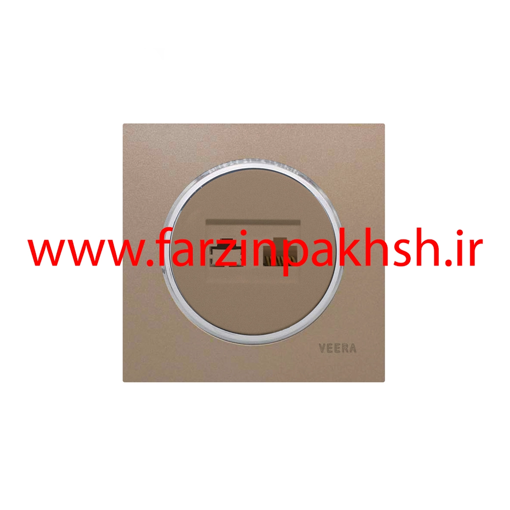 کلید و پریز توکار ویرا مدل آلفا جنس مات اسپرت زه استیل رنگ بژ