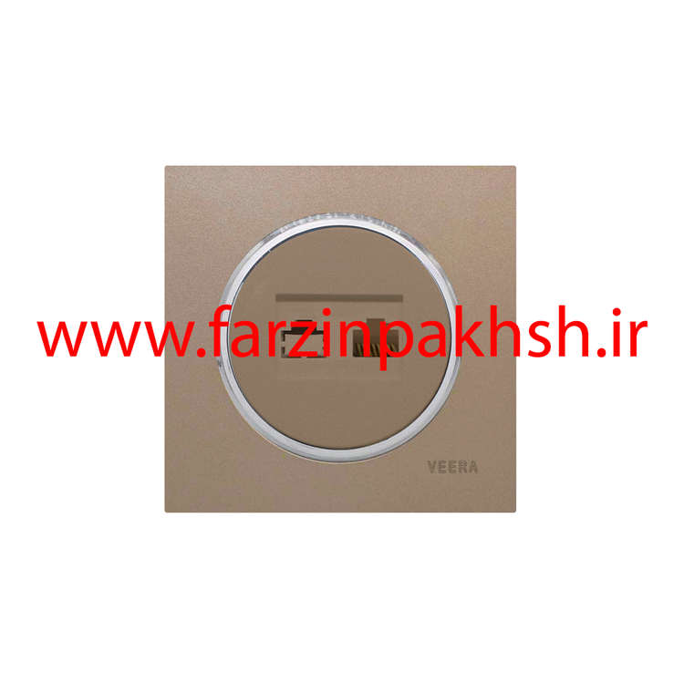 کلید و پریز توکار ویرا مدل آلفا جنس مات اسپرت زه استیل رنگ بژ
