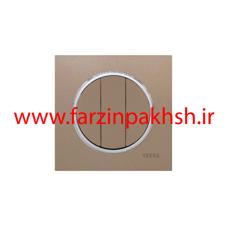 کلید و پریز توکار ویرا مدل آلفا جنس مات اسپرت زه استیل رنگ بژ