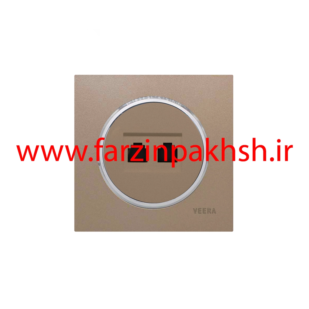 کلید و پریز توکار ویرا مدل آلفا جنس مات اسپرت زه استیل رنگ بژ