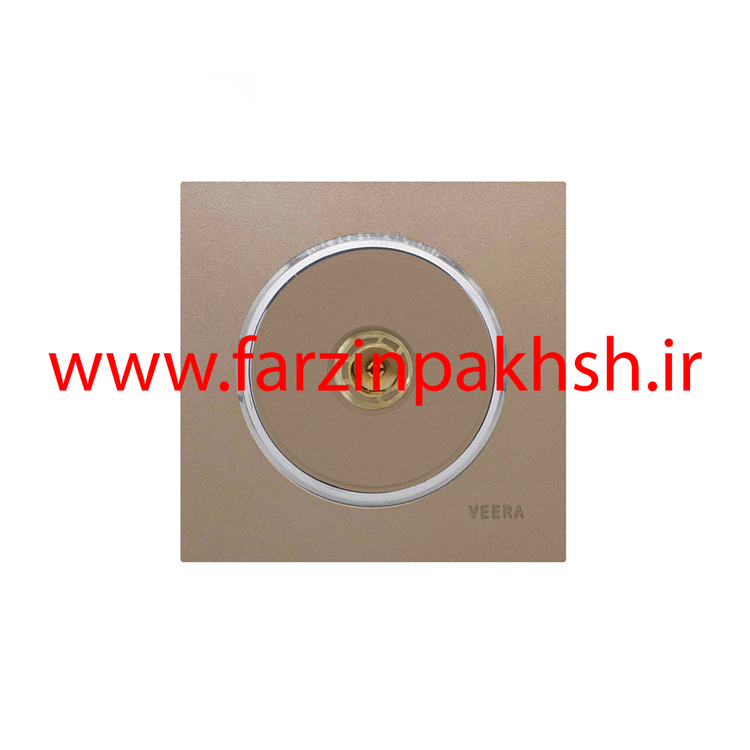 کلید و پریز توکار ویرا مدل آلفا جنس مات اسپرت زه استیل رنگ بژ