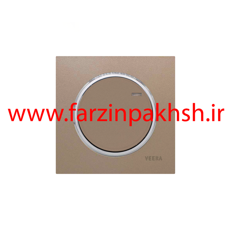 کلید و پریز توکار ویرا مدل آلفا جنس مات کلاسیک زه استیل رنگ بژ