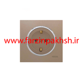 کلید و پریز توکار ویرا مدل آلفا جنس مات کلاسیک زه استیل رنگ بژ