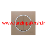 کلید و پریز توکار ویرا مدل آلفا جنس مات کلاسیک زه استیل رنگ بژ