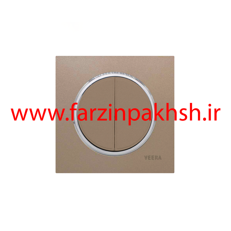 کلید و پریز توکار ویرا مدل آلفا جنس مات کلاسیک زه استیل رنگ بژ