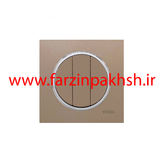 کلید و پریز توکار ویرا مدل آلفا جنس مات کلاسیک زه استیل رنگ بژ