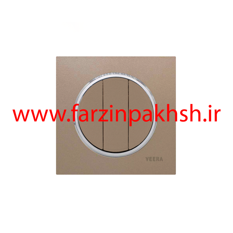 کلید و پریز توکار ویرا مدل آلفا جنس مات کلاسیک زه استیل رنگ بژ