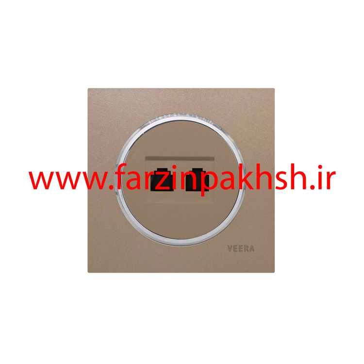 کلید و پریز توکار ویرا مدل آلفا جنس مات کلاسیک زه استیل رنگ بژ