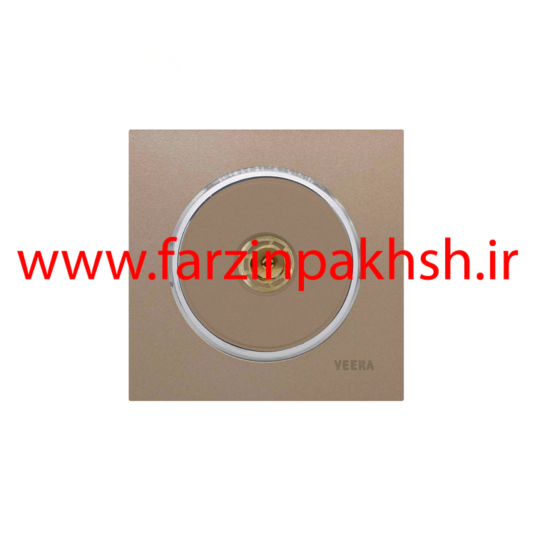 کلید و پریز توکار ویرا مدل آلفا جنس مات کلاسیک زه استیل رنگ بژ