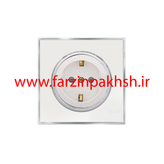 کلید و پریز توکار ویرا مدل آلفا جنس مات کلاسیک زه استیل رنگ سفید