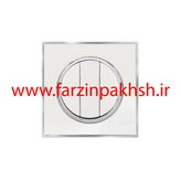 کلید و پریز توکار ویرا مدل آلفا جنس مات کلاسیک زه استیل رنگ سفید