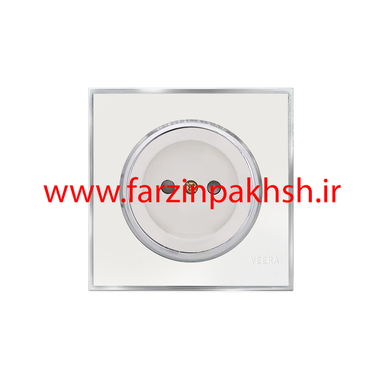 کلید و پریز توکار ویرا مدل آلفا جنس مات کلاسیک زه استیل رنگ سفید