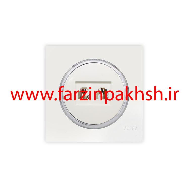 کلید و پریز توکار ویرا مدل آلفا جنس مات اسپرت زه استیل رنگ سفید