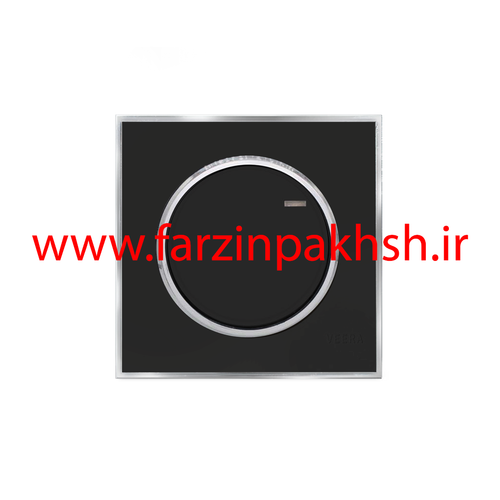 کلید و پریز توکار ویرا مدل آلفا جنس مات کلاسیک زه استیل رنگ مشکی
