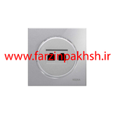 کلید و پریز توکار ویرا مدل آلفا جنس گلس اسپرت زه استیل رنگ نقره ای