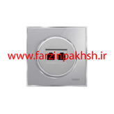 کلید و پریز توکار ویرا مدل آلفا جنس گلس کلاسیک زه استیل رنگ نقره ای