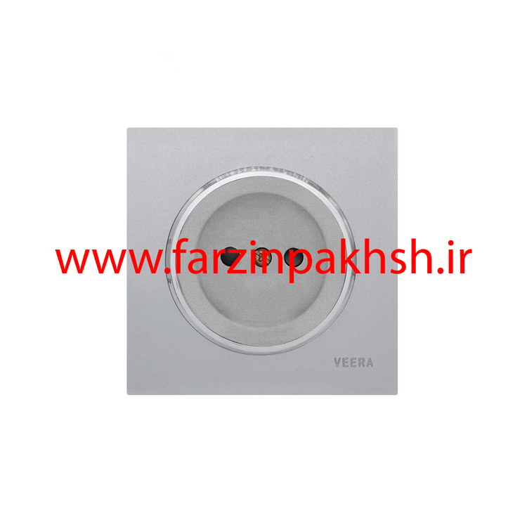 کلید و پریز توکار ویرا مدل آلفا جنس مات اسپرت زه استیل رنگ نقره ای