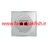 کلید و پریز توکار ویرا مدل آلفا جنس گلس کلاسیک زه استیل رنگ نقره ای اکلیلی