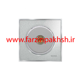 کلید و پریز توکار ویرا مدل آلفا جنس گلس کلاسیک زه استیل رنگ نقره ای اکلیلی