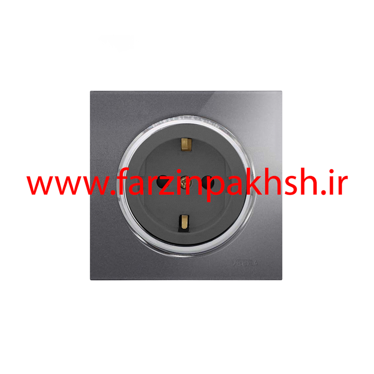 کلید و پریز توکار ویرا مدل آلفا جنس گلس کلاسیک نوک مدادی زه استیل