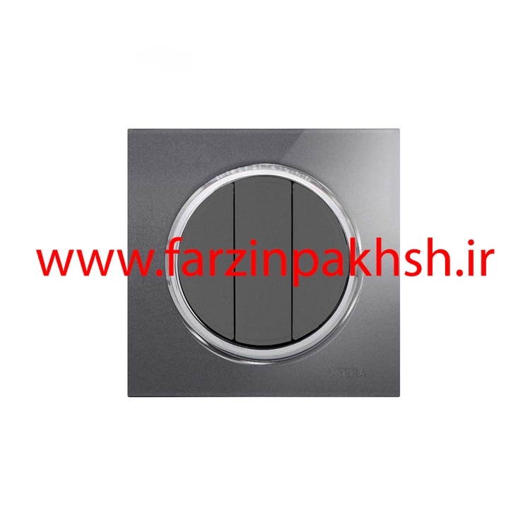 رکلید و پریز توکار ویرا مدل آلفا جنس گلس کلاسیک نوک مدادی زه استیل