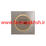 کلید و پریز توکار ویرا مدل آلفا جنس گلس اسپرت زه طلایی رنگ بژ