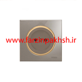 کلید و پریز توکار ویرا مدل آلفا جنس گلس اسپرت زه طلایی رنگ بژ