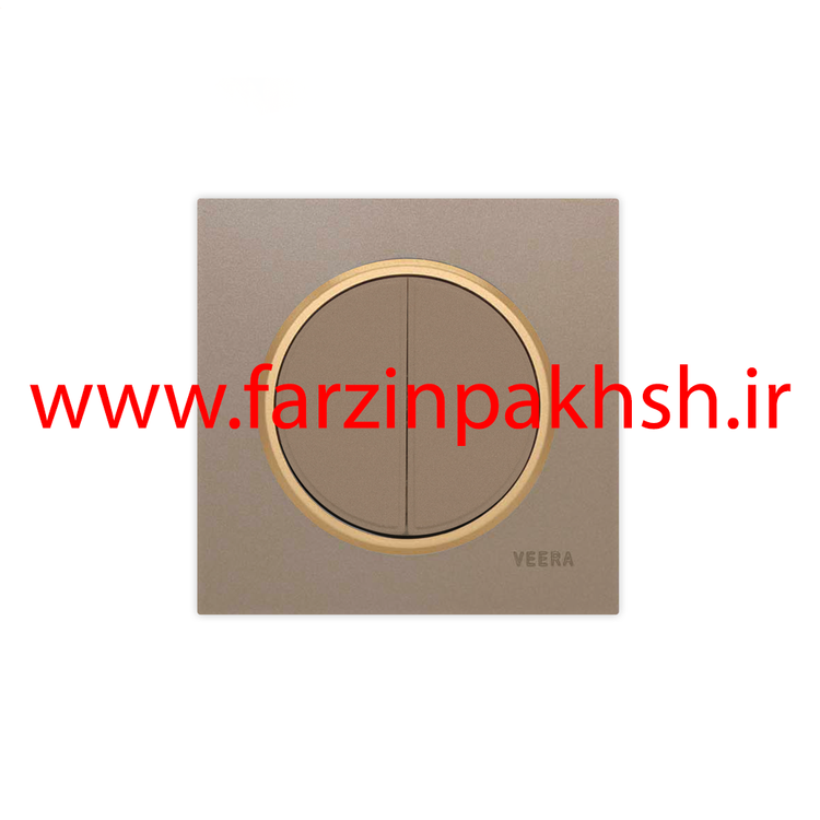 کلید و پریز توکار ویرا مدل آلفا جنس مات اسپرت زه طلایی رنگ بژ