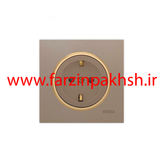 کلید و پریز توکار ویرا مدل آلفا جنس مات اسپرت زه طلایی رنگ بژ