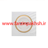 کلید و پریز توکار ویرا مدل آلفا جنس گلس اسپرت زه طلایی رنگ سفید