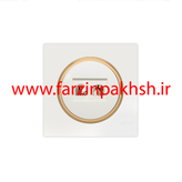 کلید و پریز توکار ویرا مدل آلفا جنس مات اسپرت زه طلایی رنگ سفید