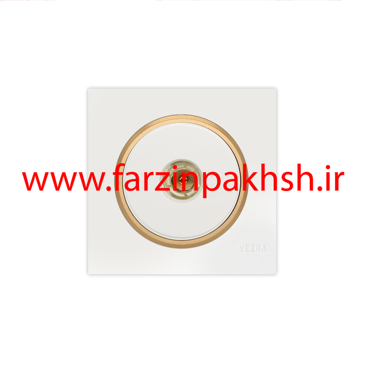 کلید و پریز توکار ویرا مدل آلفا جنس مات اسپرت زه طلایی رنگ سفید