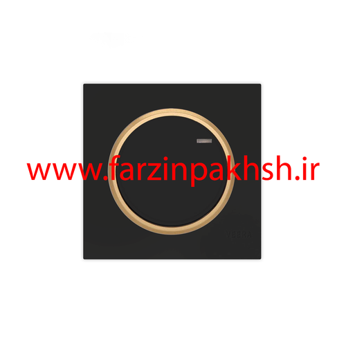 کلید و پریز توکار ویرا مدل آلفا جنس مات اسپرت زه طلایی رنگ مشکی