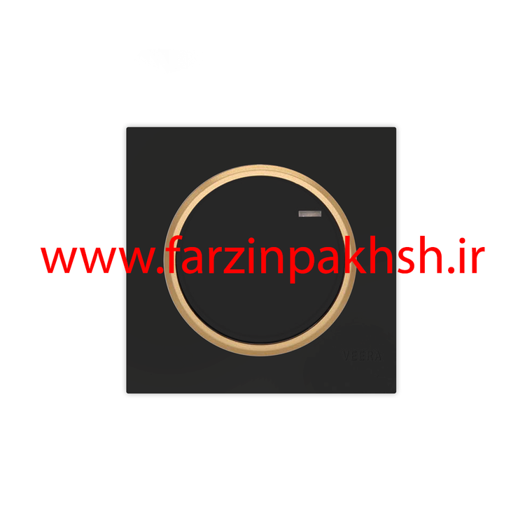 کلید و پریز توکار ویرا مدل آلفا جنس مات اسپرت زه طلایی رنگ مشکی