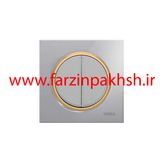 کلید و پریز توکار ویرا مدل آلفا جنس گلس اسپرت زه طلایی رنگ نقره ای