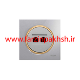 کلید و پریز توکار ویرا مدل آلفا جنس گلس اسپرت زه طلایی رنگ نقره ای