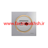 کلید و پریز توکار ویرا مدل آلفا جنس گلس اسپرت زه طلایی رنگ نقره ای