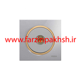 کلید و پریز توکار ویرا مدل آلفا جنس گلس اسپرت زه طلایی رنگ نقره ای