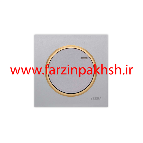 کلید و پریز توکار ویرا مدل آلفا جنس مات اسپرت زه طلایی رنگ نقره ای