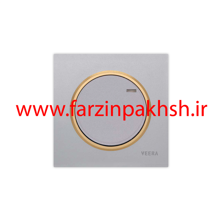 کلید و پریز توکار ویرا مدل آلفا جنس مات اسپرت زه طلایی رنگ نقره ای