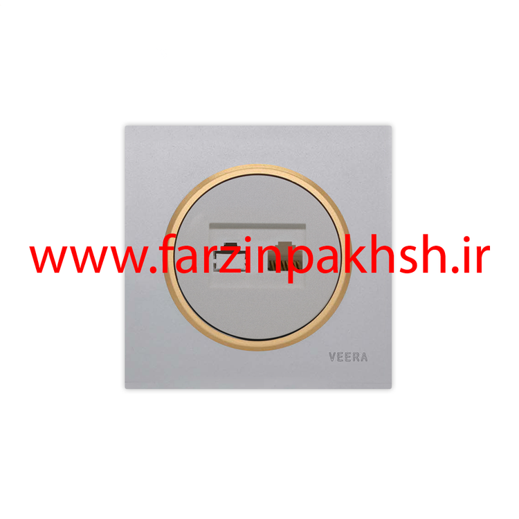 کلید و پریز توکار ویرا مدل آلفا جنس مات اسپرت زه طلایی رنگ نقره ای