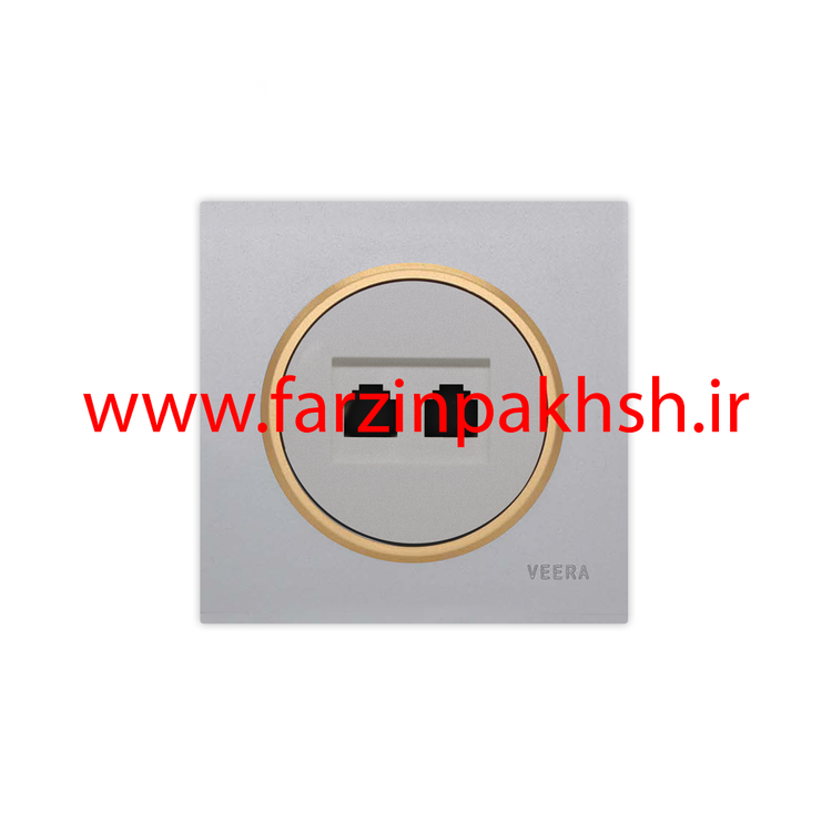 کلید و پریز توکار ویرا مدل آلفا جنس مات اسپرت زه طلایی رنگ نقره ای