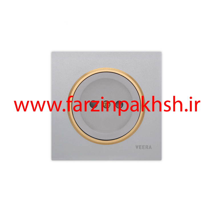 کلید و پریز توکار ویرا مدل آلفا جنس مات اسپرت زه طلایی رنگ نقره ای