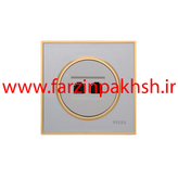 کلید و پریز توکار ویرا مدل آلفا جنس مات کلاسیک زه طلایی رنگ نقره ای