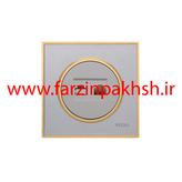 کلید و پریز توکار ویرا مدل آلفا جنس مات کلاسیک زه طلایی رنگ نقره ای