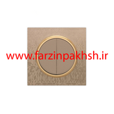 کلید و پریز توکار ویرا مدل آلفا جنس مات اسپرت زه استیل رنگ بژ شطرنجی