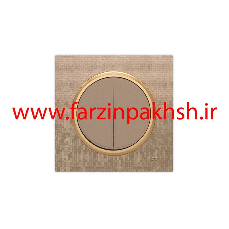 کلید و پریز توکار ویرا مدل آلفا جنس مات اسپرت زه استیل رنگ بژ شطرنجی